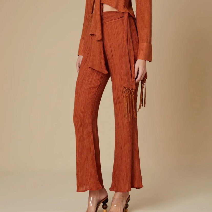 Savannah Morrow Vea Pant In Papaya